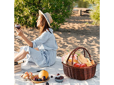 पिकनिक टोकरी विवरण बूथ्स हैम्पर टोकरियाँ कैंपिंग पार्टी के लिए फोल्डेबल