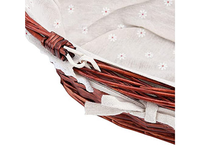 पोर्टेबल आउटडोर पिकनिक टोकरी रतन सूटकेस टोकरी 6 विकर सेट