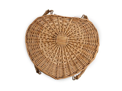 आयताकार विकर पिकनिक टोकरी बैकपैक वॉटर हाइसिंथ टोकरियाँ उपहारों के लिए