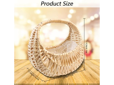 स्ट्रॉ उपहार टोकरी पिकनिक आपूर्तिकर्ता हरा हस्त-बुना बेबी परिवार आपूर्ति