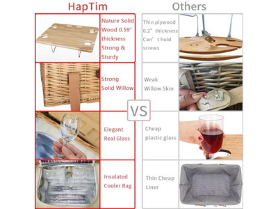 विंटेज लकड़ी की पिकनिक टोकरी हृदय के आकार की हस्तनिर्मित बड़ी टोकरी नरम क्षमता