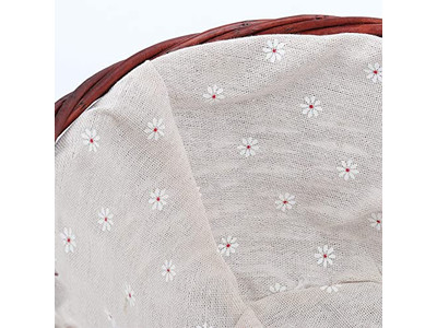 4 लोगों के लिए विकर पिकनिक टोकरी सेट दो तरफा वाइन टेबल कॉम्पैक्ट कैंपिंग उपहार