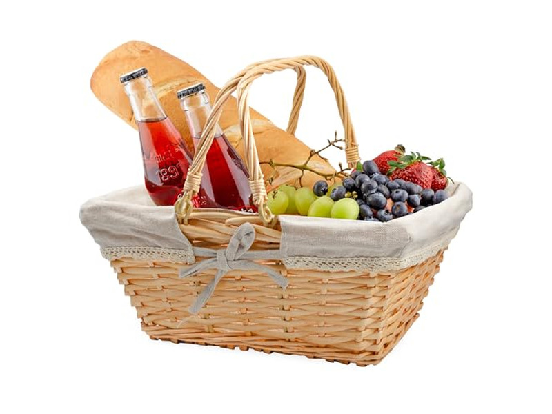 थोक खरीद पिकनिक टोकरियाँ नवीनतम हाथ की टोकरी बांस आउटडोर फोल्डिंग इन्सुलेशन