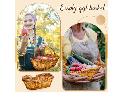 ढक्कन के साथ मिनी पिकनिक टोकरियाँ 30 सेमी रतन टोकरी फोल्डेबल आउटडोर