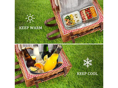 पिकनिक टोकरी सर्कल व्यक्तिगत टोकरियाँ एक टुकड़ा रंगीन खाली स्टोर