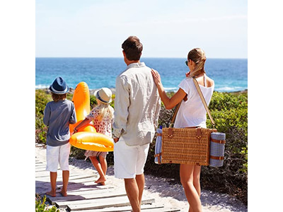 पिकनिक टोकरी 2 के लिए कैंपिंग टोकरियाँ वियतनाम पोर्टेबल आइस विकर पिकनिक कॉफी