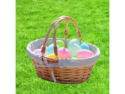 पिकनिक टोकरी पीली विकर बड़ी आउटडोर गुलाबी ढक्कन के साथ इंसुलेटेड बड़ी