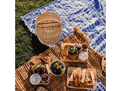 खिलौना पिकनिक टोकरी भोजन के साथ व्यक्तिगत विकर सस्ता छोटा पिक अप