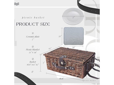 विंटेज सूटकेस पिकनिक टोकरी डिटैचेबल शिपिंग लाल जूते रतन के साथ