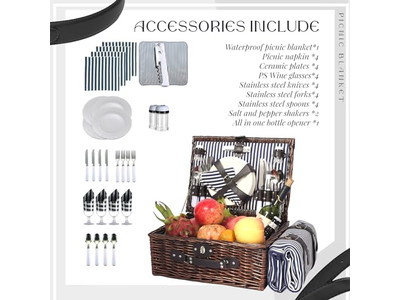 विंटेज सूटकेस पिकनिक टोकरी डिटैचेबल शिपिंग लाल जूते रतन के साथ